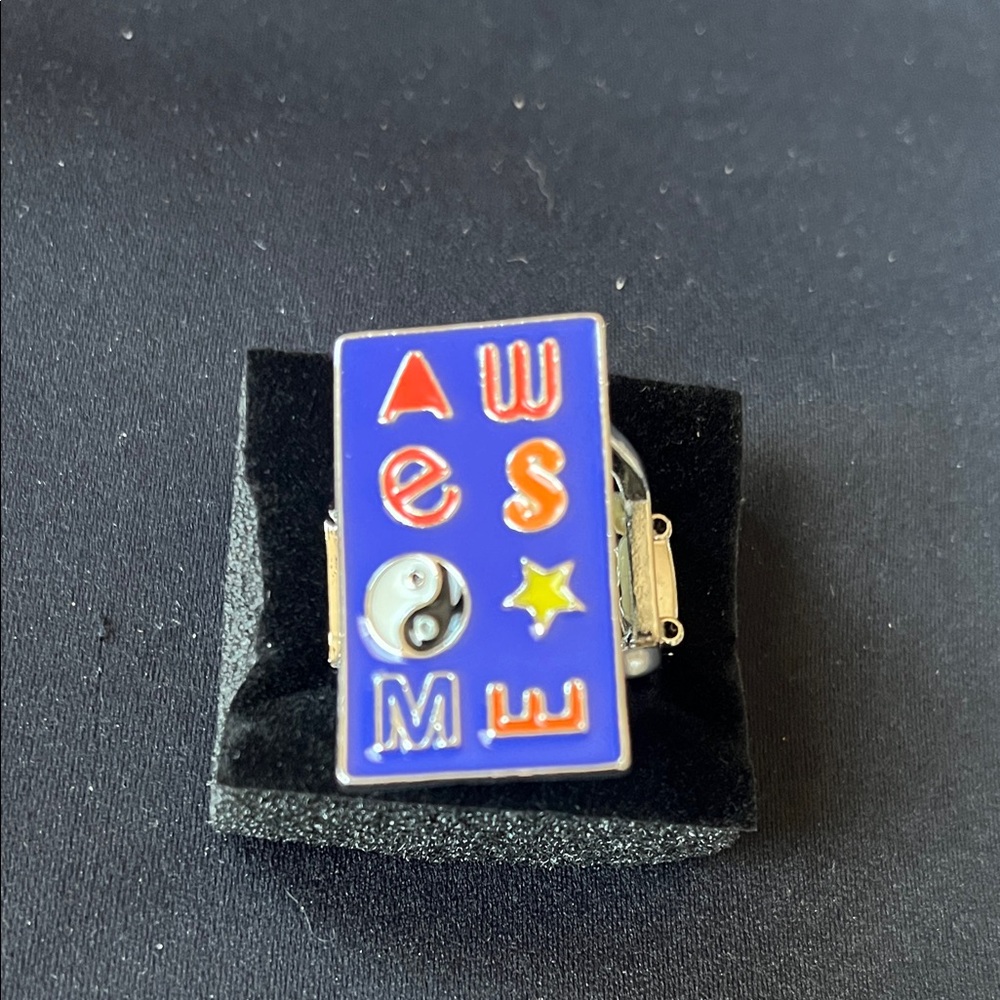 Blue and Red Enamel Men's Accessory